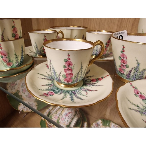 49 - Rare 1930's/Early 40's Royal Crown Derby Floral Coffee Set, designed and signed by K McGhie