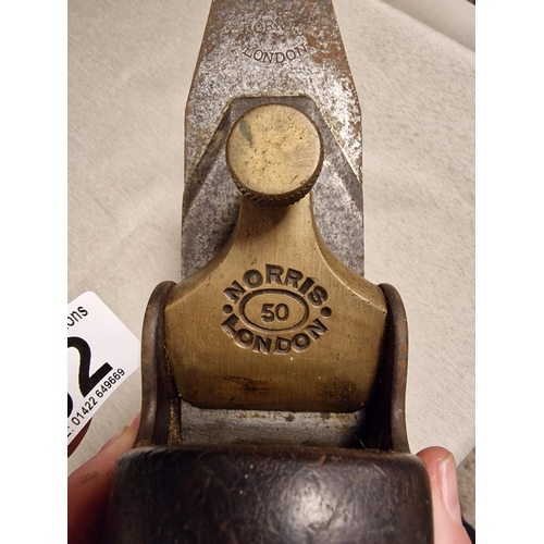 82 - Norris of London No 50 Woodworking Plane - marked 'C Barber' to the handle