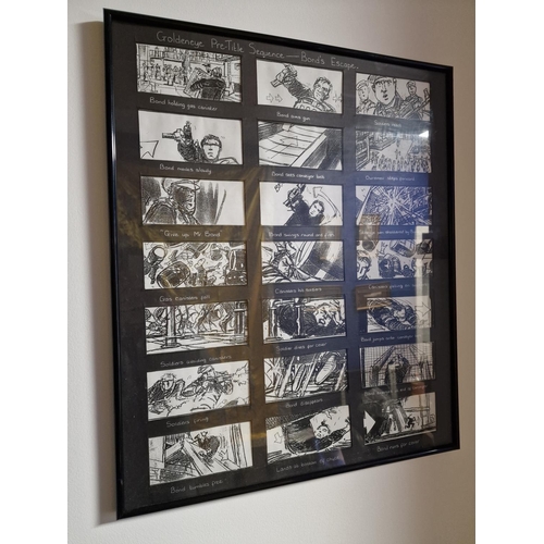 116 - 7-Frame Bespoke Hand-Drawn Storyboard of James Bond Goldeneye