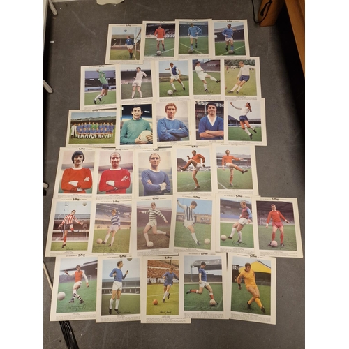 127 - Set of Thirty late 1960's Typhoo Tea Football Advertising Cards inc George Best and Bobby Moore