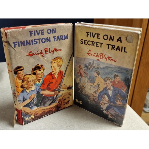 135 - Pair of First Edition Enid Blyton Books, Five on Finniston Farm, and Five on a Secret Trail