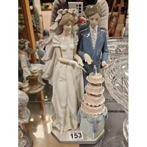 153 - Lladro 5587 Wedding Cake Porcelain Figure