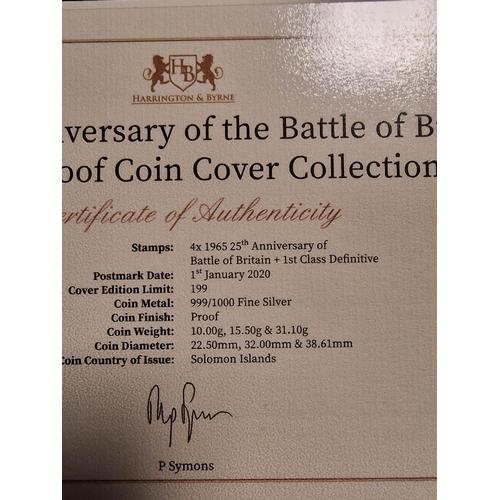 159 - Collection of Various 925 Silver Proof Coins commemorating Battle of Britain, Remembrance Day, VE Da... 