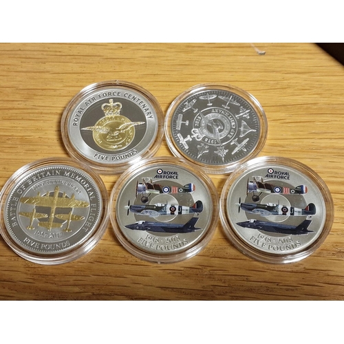 163 - Trio of Boxed Royal Air Force RAF Silver 925 Proof Coin Sets (5 in total, 141g total)