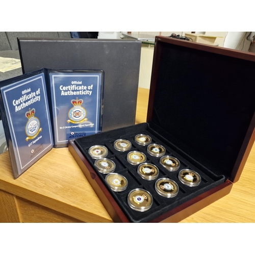 165 - Royal Air Force RAF 12-Coin Commemorative Gold-Plated Box Set