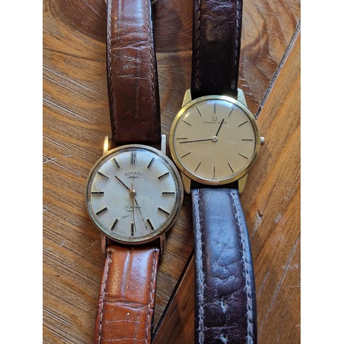 199d - Pair of Gent's Watches inc a 9ct Gold Rotary Example and a Designer Gent's Universal Geneve Geneva