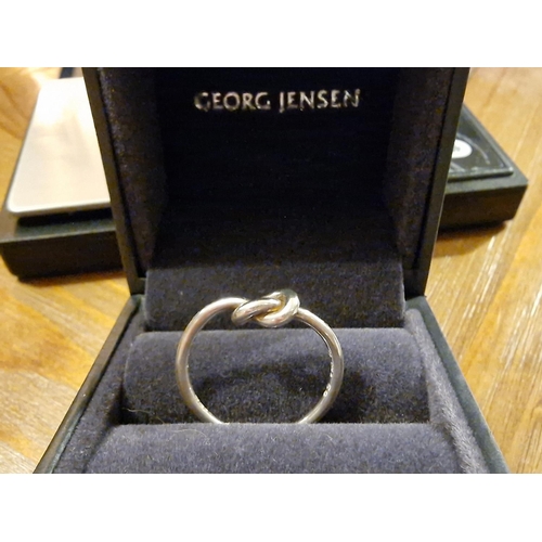 259b - Georg Jensen Danish Designer Knot Ring (boxed)