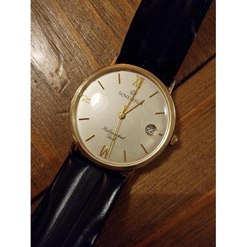 259d - 9ct Gold Sovereign Hallmarked Gents Wrist Watch