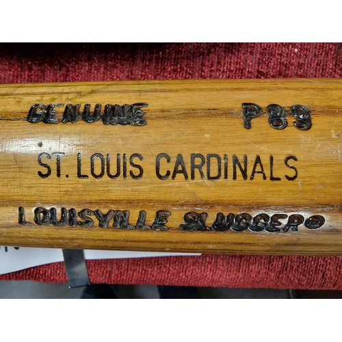 35 - Original Louisville Slugger Baseball Bat, inscribed 125 St Louis Cardinals, Length 33.5