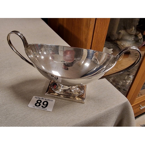 89 - 1940 Hallmarked Sheffield Silver Twin Handled Cup, by Edward Viner, 155g