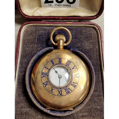 298 - Cased Gold Plated Elgin Watch Co American Hunter Pocketwatch