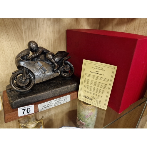 76 - Joey Dunlop 1985 Formula 1 TT statuette in Cold Cast Bronze, by English Classic Arts, specifically G... 