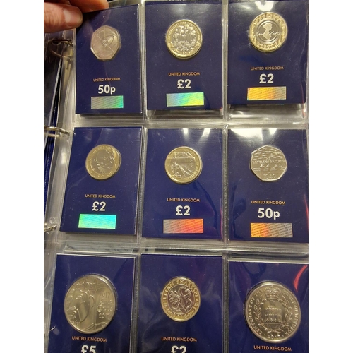 159b - Collection of Royal Mint and Other Commemorative Coins inc a Large Folder of Limited Editon Currency... 