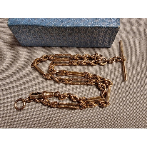 305 - 9ct Gold T-Bar Link Chain - 23.3g