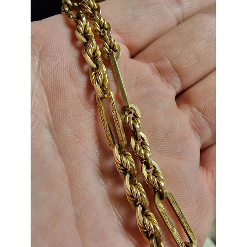 305 - 9ct Gold T-Bar Link Chain - 23.3g