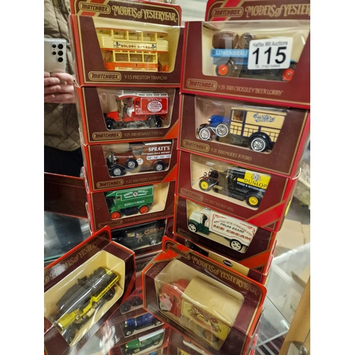 115 - Group of Twelve Matchbox Models of Yesteryear Die-Cast Trucks and Lorries with Advertising - all min... 