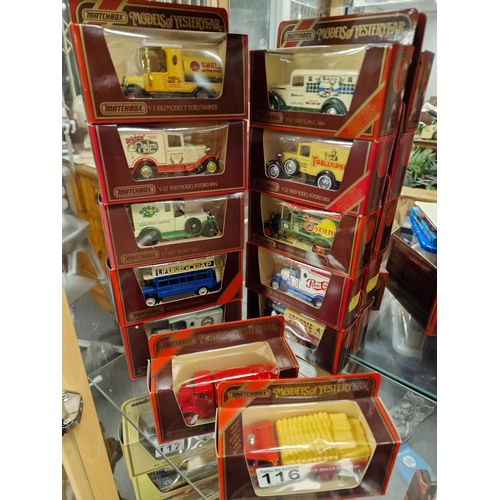 116 - Group of Twelve Matchbox Models of Yesteryear Die-Cast Trucks and Lorries with Advertising - all min... 