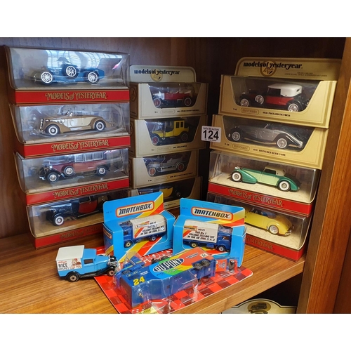 124 - Collection of Twelve (12) Matchbox Models of Yesteryear Die Cast Cars and Trucks/Lorries - some w/ad... 