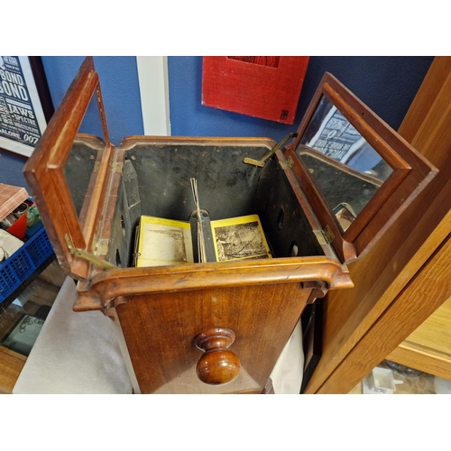 19 - Early 20th Century Mahogany Cased Photographic Slide Viewer - H 48.5cm