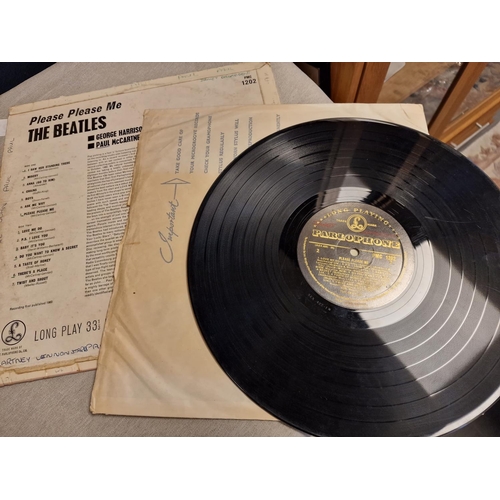 27 - The Beatles 'Please Please Me' Parlophone Mono Vinyl LP Record First 1st Pressing 1963 - w/gold cali... 