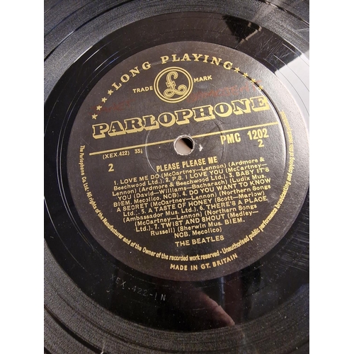 27 - The Beatles 'Please Please Me' Parlophone Mono Vinyl LP Record First 1st Pressing 1963 - w/gold cali... 