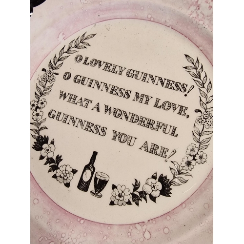 33 - Carlton Ware Sunderland Guinness Wall Plate and Pink Sunderland Pottery 'Prepare to Meet Thy God' Pl... 