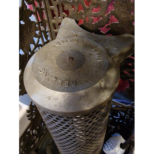 53 - 1920's Metallic Moroccan Style Cased Belling Handy Heater Unit - 80cm high