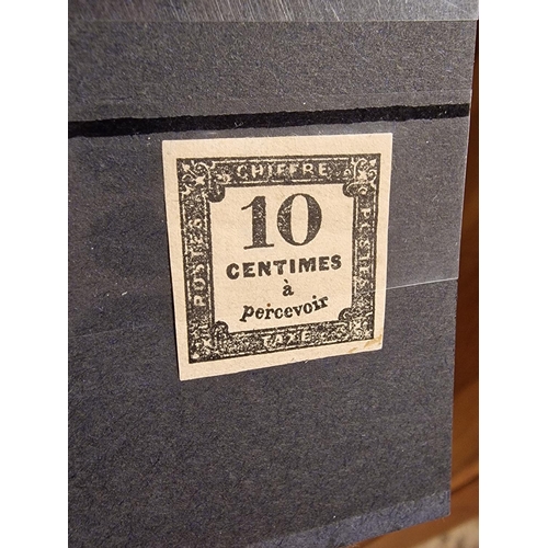 82 - Rare 19th Century French 10 Centimes Excellent Condition Postage Stamp w/paperwork Renaud Montbas