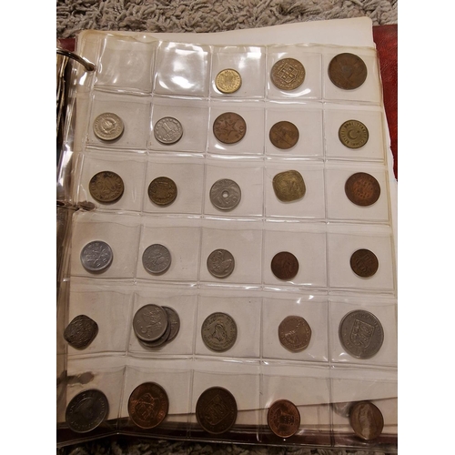 88 - British & International Coin Currency Folder inc a 1400's example + a Number of Silver Content Coins