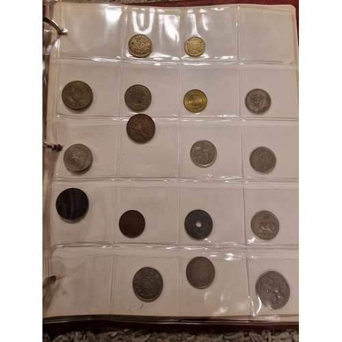 88 - British & International Coin Currency Folder inc a 1400's example + a Number of Silver Content Coins