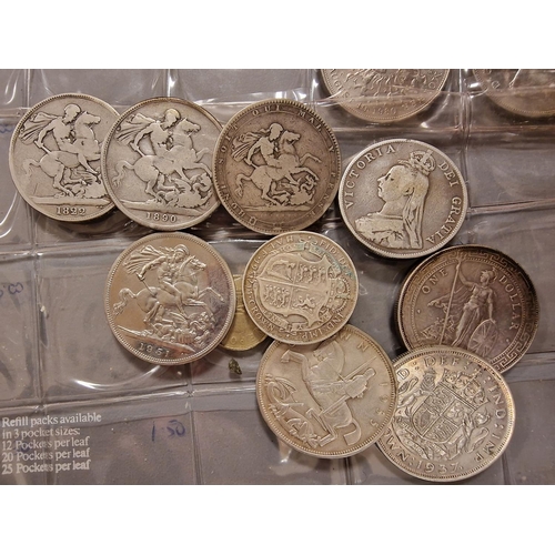 89 - British & International Coin Currency Folder inc a Number of Silver Content Coins, Georgian & Victor... 