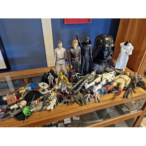 128c - Large Collection of Star Wars Figures inc some Kenner + a Darth Vader Retro Telephone