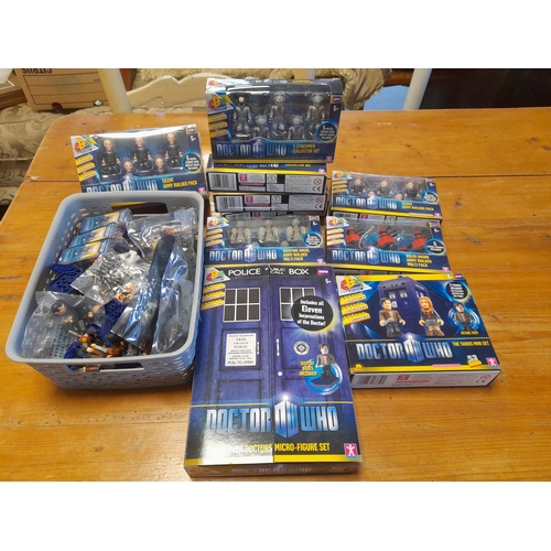 128g - Group of Boxed and Unboxed Character Building Doctor Who Micro-Figures including The Eleven Doctors ... 