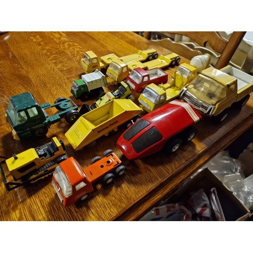 128k - Large Collection of Various Tonka Trucks and Lorries + a Vintage Red Tonka Racer