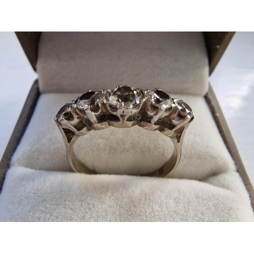 102 - 18ct White Gold and Five Diamond Designer Ring (Birmingham Hallmark) - Approx 2-2.2ct of Diamonds - ... 