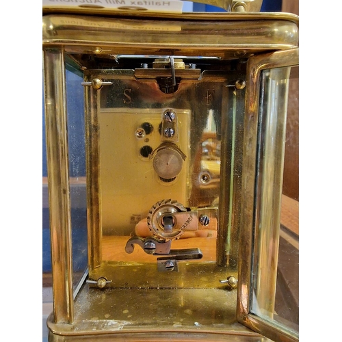 23 - Antique Bell Brothers of Doncaster Carriage Clock with French Movement - marked '857 15/3/15' inside... 