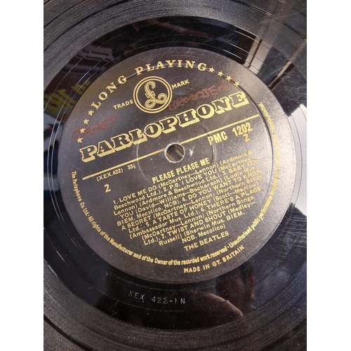 44c - First Vinyl LP Record Pressing of 1963 The Beatles 'Please Please Me' on Gold Parlophone Label