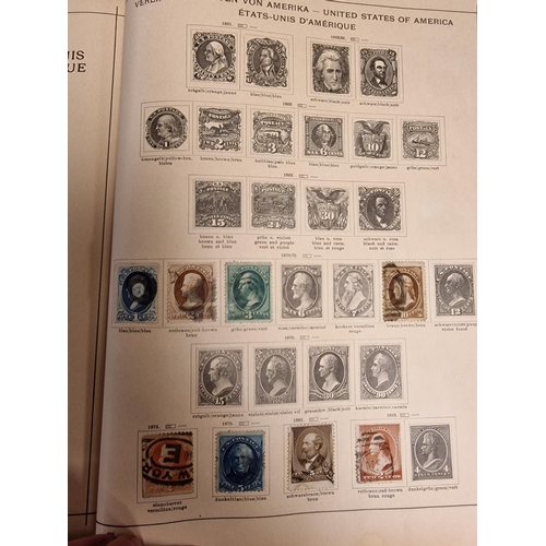 German 1950 s Stamp Collection Book including Penny Blue red and