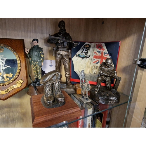 17d - Good Collection (entire shelf) of Military Army Signal Corps Regiment and Other WWII and Later Colle... 