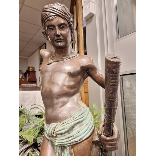 24b - Large Floor Standing Bronze David & Goliath Figure - A/F with the arm separated