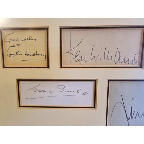 32 - Framed Carry-On Mid-Sixties Cast Photo w/Autographs from Charles Hawtrey, Kenneth Williams, Hattie J... 