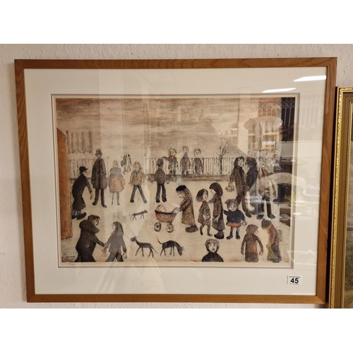 45 - Limited Edition LS Lowry (1887-1976) 'The Park' Print