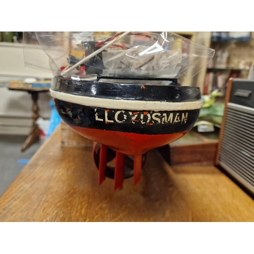 48 - Large Lloydsman Tug Sailing Boat - Working Order once the Remote electronics are assembled