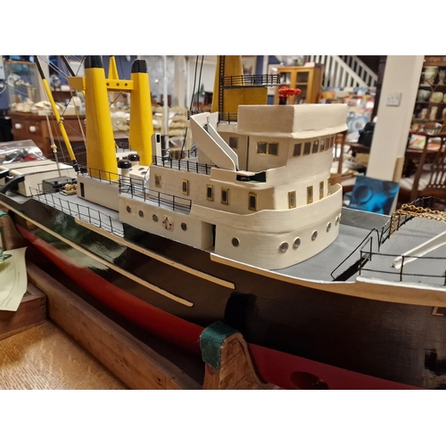 48 - Large Lloydsman Tug Sailing Boat - Working Order once the Remote electronics are assembled