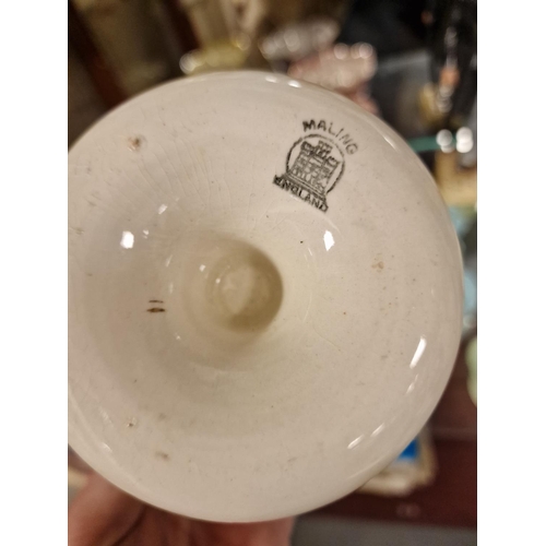 365 - Set of Five Vintage Maling Lustre Harlequin Grapefuit Bowls