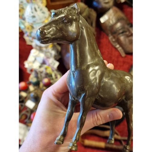 24c - Antique Bronze Horse Figure