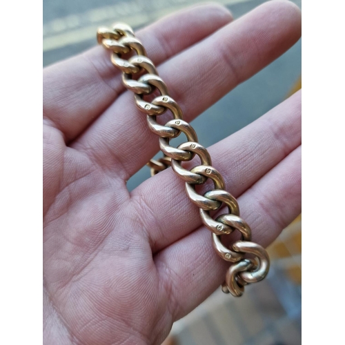 130 - 9ct Gold Padlock Bracelet - 16.5g