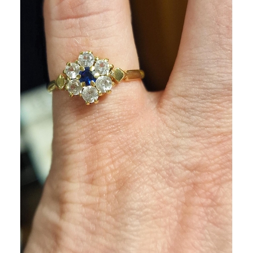 176 - 9ct Gold and Tanzanite Dress Ring, size N+0.5