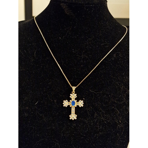 222 - Cased Camrose & Kross Jacqueline Bouvier Kennedy Tribute Crucifix Jewellery Necklace