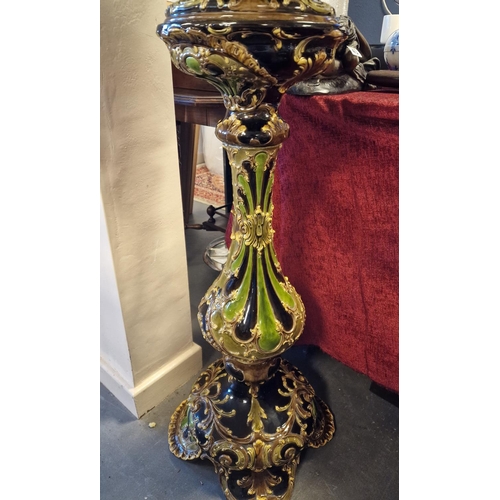 34 - Very Large Victorian Two-Part Jardinere - 115cm high